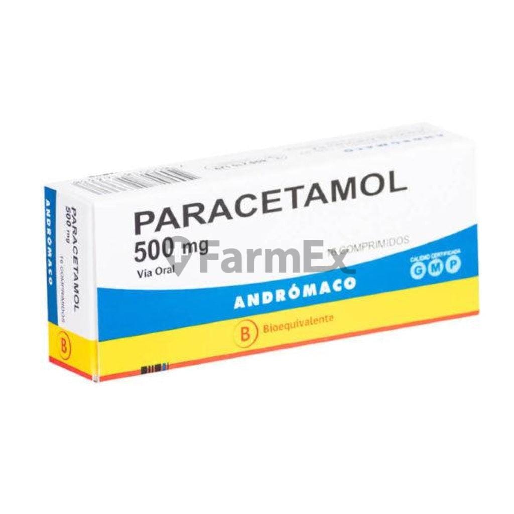 Paracetamol 500 mg x 16 comprimidos Farmex-BanMedica-Persistente